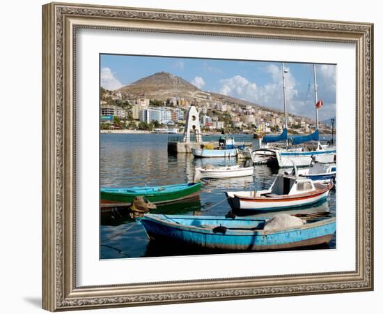 Marina and Fishing Port of Saranda, Albania-Prisma-Framed Photographic Print