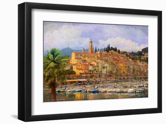 Marina at Monacco-Chris Vest-Framed Art Print