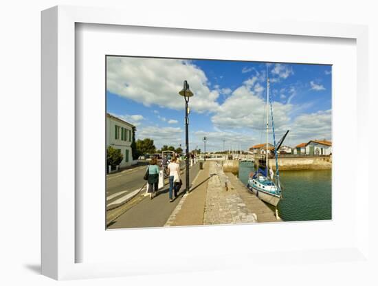 Marina at Quai de La Criee in the island's principal western town, Ars en Re, Ile de Re, Charente-M-Robert Francis-Framed Photographic Print