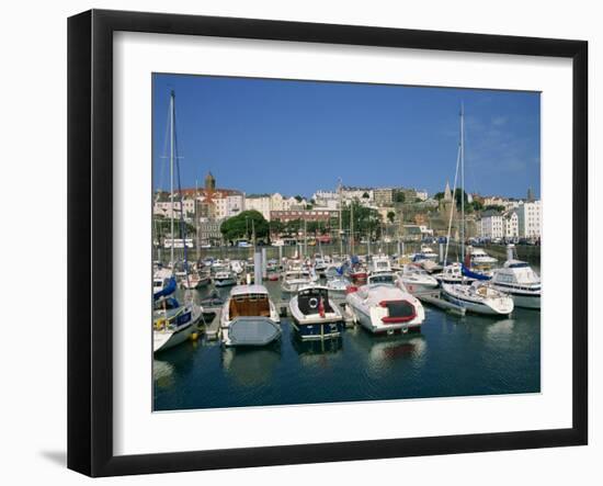 Marina at St. Peter Port, Guernsey, Channel Islands, United Kingdom, Europe-Lightfoot Jeremy-Framed Photographic Print