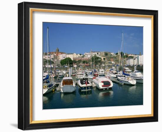 Marina at St. Peter Port, Guernsey, Channel Islands, United Kingdom, Europe-Lightfoot Jeremy-Framed Photographic Print