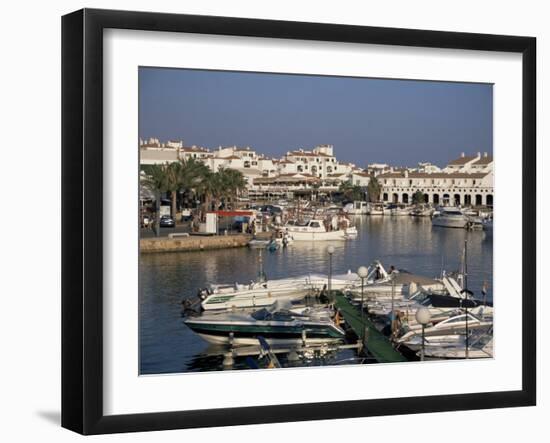 Marina, Cala En'Bosch, Menorca, Balearic Islands, Spain, Mediterranean-J Lightfoot-Framed Photographic Print