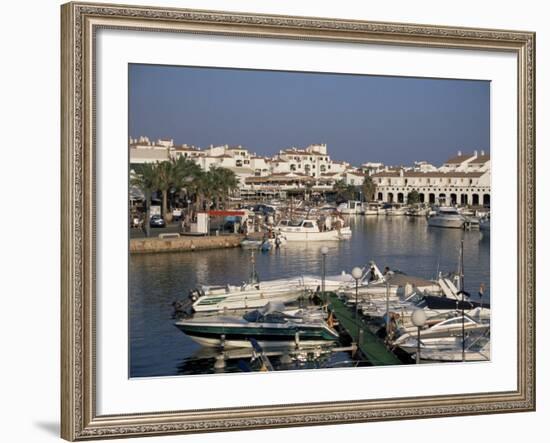 Marina, Cala En'Bosch, Menorca, Balearic Islands, Spain, Mediterranean-J Lightfoot-Framed Photographic Print