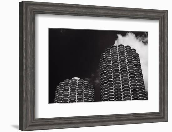Marina City Morning B W-Steve Gadomski-Framed Photographic Print