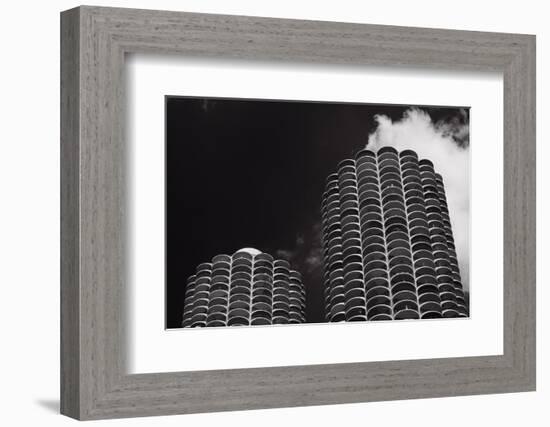 Marina City Morning B W-Steve Gadomski-Framed Photographic Print