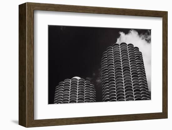 Marina City Morning B W-Steve Gadomski-Framed Photographic Print