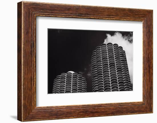 Marina City Morning B W-Steve Gadomski-Framed Photographic Print