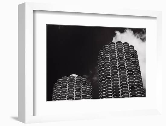 Marina City Morning B W-Steve Gadomski-Framed Photographic Print