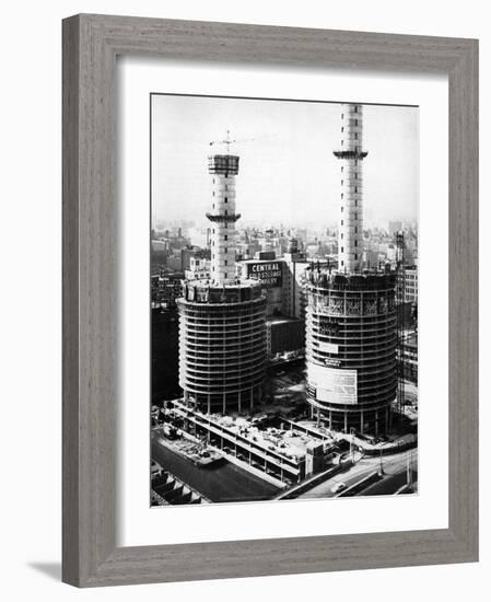 Marina City Under Construction, c early 1960's, Chicago-Unknown-Framed Art Print