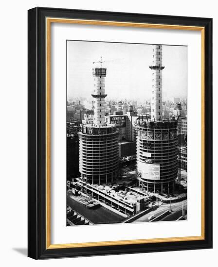 Marina City Under Construction, c early 1960's, Chicago-Unknown-Framed Art Print