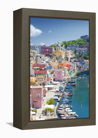 Marina Corricella, Procida Island, Bay of Naples, Campania, Italy-null-Framed Premier Image Canvas