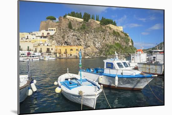 Marina Corta harbor, Lipari Island, Aeolian Islands, UNESCO World Heritage Site, Sicily, Italy-Marco Simoni-Mounted Photographic Print