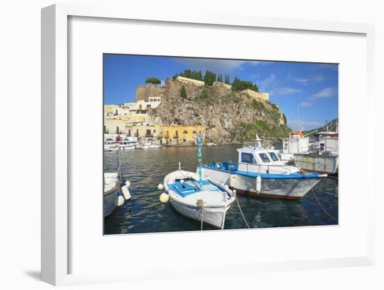 Marina Corta harbor, Lipari Island, Aeolian Islands, UNESCO World Heritage Site, Sicily, Italy-Marco Simoni-Framed Photographic Print