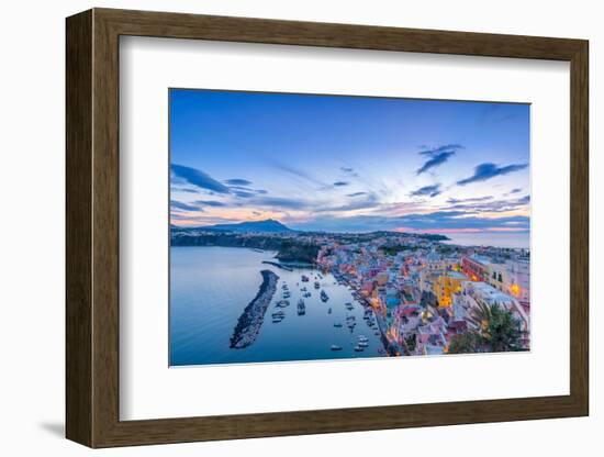 Marina di Corricella at sunset, Procida, Flegrean Islands, Campania, Italy, Europe-Neil Farrin-Framed Photographic Print