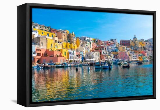 Marina di Corricella, Procida, Flegrean Islands, Campania, Italy, Europe-Neil Farrin-Framed Premier Image Canvas