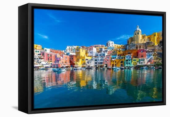 Marina di Corricella, Procida, Flegrean Islands, Campania, Italy, Europe-Neil Farrin-Framed Premier Image Canvas