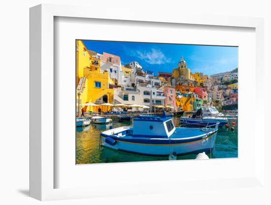 Marina di Corricella, Procida, Flegrean Islands, Campania, Italy, Europe-Neil Farrin-Framed Photographic Print