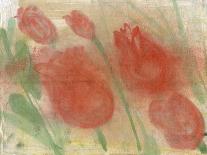 Red Tulips 1, 2020 (Oil and Mixed Media on Paper)-Marina Falco-Giclee Print