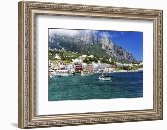 Marina Grande View from the Sea, Capri, Italy-George Oze-Framed Photographic Print