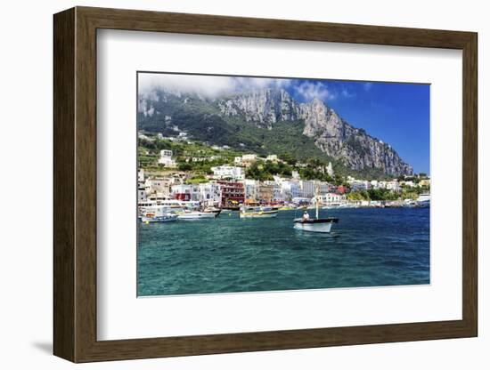 Marina Grande View from the Sea, Capri, Italy-George Oze-Framed Photographic Print