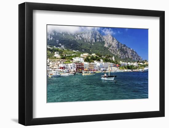 Marina Grande View from the Sea, Capri, Italy-George Oze-Framed Photographic Print