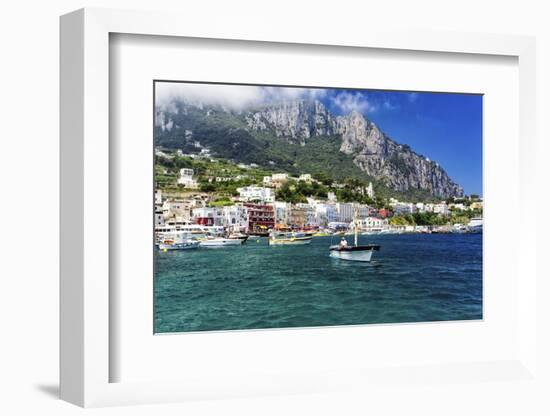 Marina Grande View from the Sea, Capri, Italy-George Oze-Framed Photographic Print