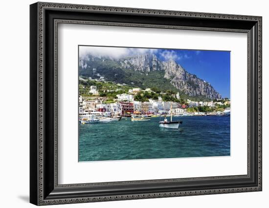 Marina Grande View from the Sea, Capri, Italy-George Oze-Framed Photographic Print