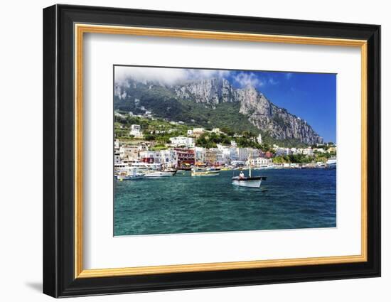 Marina Grande View from the Sea, Capri, Italy-George Oze-Framed Photographic Print