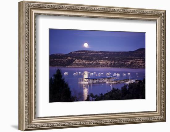 Marina in State Recreation Area, Navaho Lake, New Mexico, USA-Walter Rawlings-Framed Photographic Print