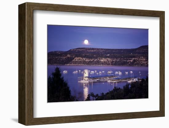 Marina in State Recreation Area, Navaho Lake, New Mexico, USA-Walter Rawlings-Framed Photographic Print