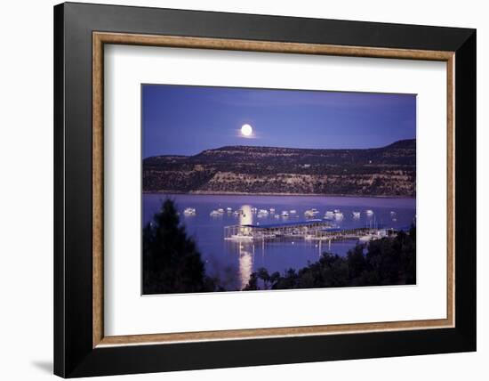 Marina in State Recreation Area, Navaho Lake, New Mexico, USA-Walter Rawlings-Framed Photographic Print