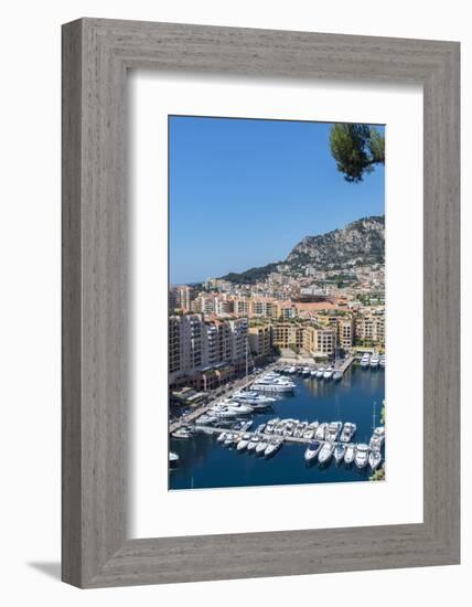 Marina, Port de Fontvieille, Fontvieille, Monaco, Cote d'Azur-Jim Engelbrecht-Framed Photographic Print
