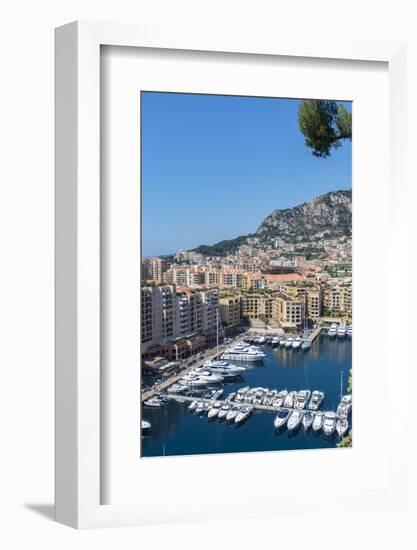 Marina, Port de Fontvieille, Fontvieille, Monaco, Cote d'Azur-Jim Engelbrecht-Framed Photographic Print