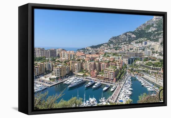 Marina, Port de Fontvieille, Fontvieille, Monaco, Cote d'Azur-Lisa S. Engelbrecht-Framed Premier Image Canvas