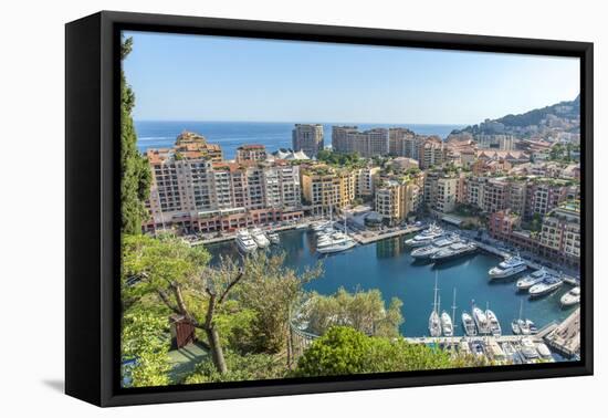 Marina, Port de Fontvieille, Fontvieille, Monaco, Cote d'Azur-Lisa S. Engelbrecht-Framed Premier Image Canvas