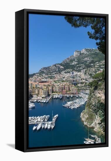 Marina, Port de Fontvieille, Fontvieille, Monaco, Cote d'Azur-Lisa S. Engelbrecht-Framed Premier Image Canvas