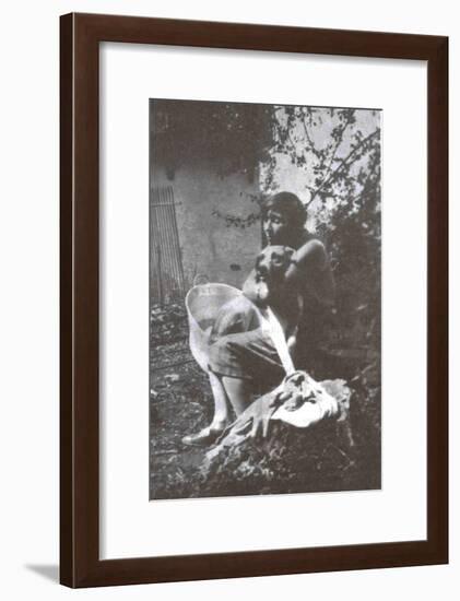 Marina Tsvetaeva with Her Dog, Savoy, 1930-null-Framed Giclee Print