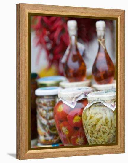Marinated Vegetables, Positano, Amalfi Coast, Campania, Italy-Walter Bibikow-Framed Premier Image Canvas