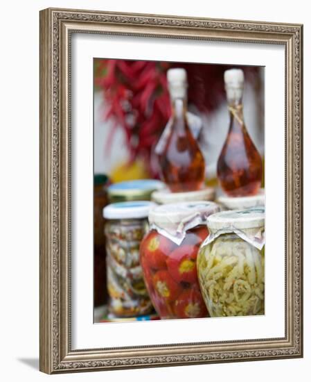 Marinated Vegetables, Positano, Amalfi Coast, Campania, Italy-Walter Bibikow-Framed Photographic Print