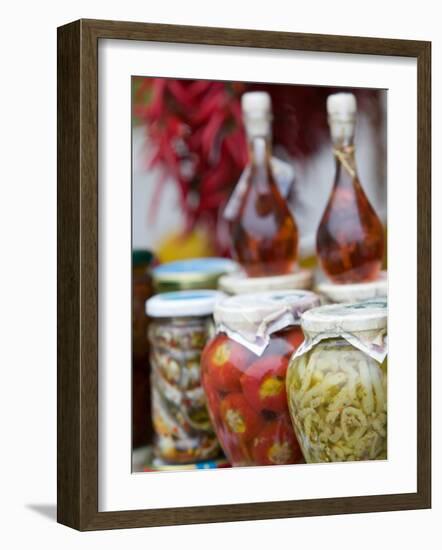 Marinated Vegetables, Positano, Amalfi Coast, Campania, Italy-Walter Bibikow-Framed Photographic Print