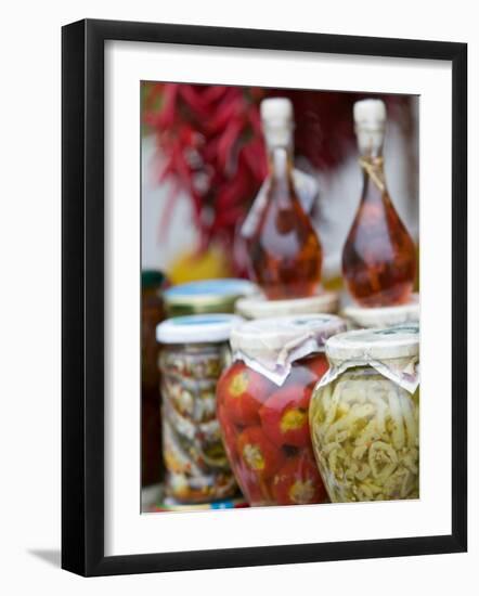 Marinated Vegetables, Positano, Amalfi Coast, Campania, Italy-Walter Bibikow-Framed Photographic Print