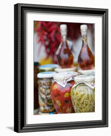 Marinated Vegetables, Positano, Amalfi Coast, Campania, Italy-Walter Bibikow-Framed Photographic Print