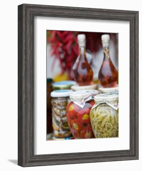 Marinated Vegetables, Positano, Amalfi Coast, Campania, Italy-Walter Bibikow-Framed Photographic Print