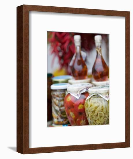 Marinated Vegetables, Positano, Amalfi Coast, Campania, Italy-Walter Bibikow-Framed Photographic Print