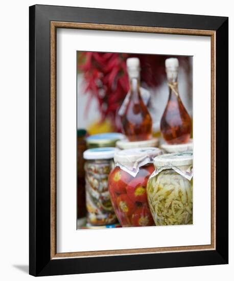 Marinated Vegetables, Positano, Amalfi Coast, Campania, Italy-Walter Bibikow-Framed Photographic Print