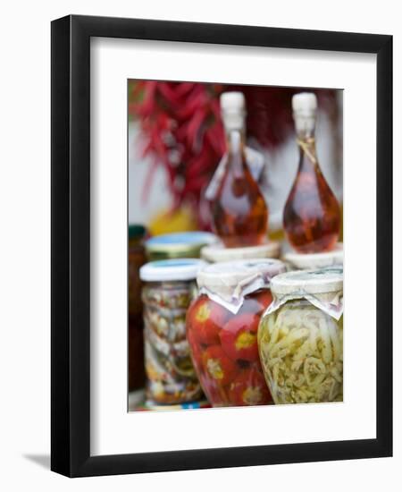 Marinated Vegetables, Positano, Amalfi Coast, Campania, Italy-Walter Bibikow-Framed Photographic Print