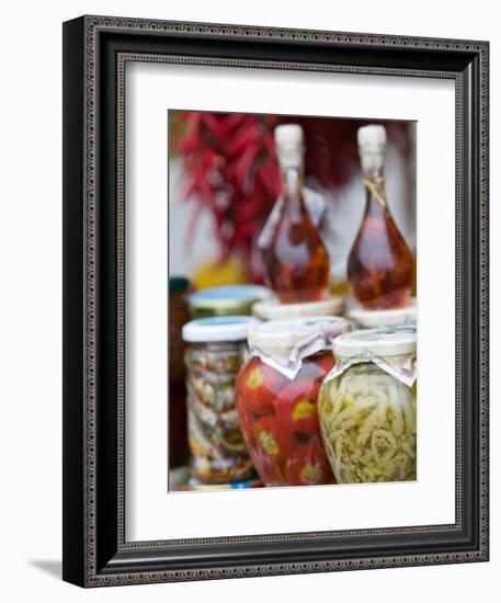 Marinated Vegetables, Positano, Amalfi Coast, Campania, Italy-Walter Bibikow-Framed Photographic Print