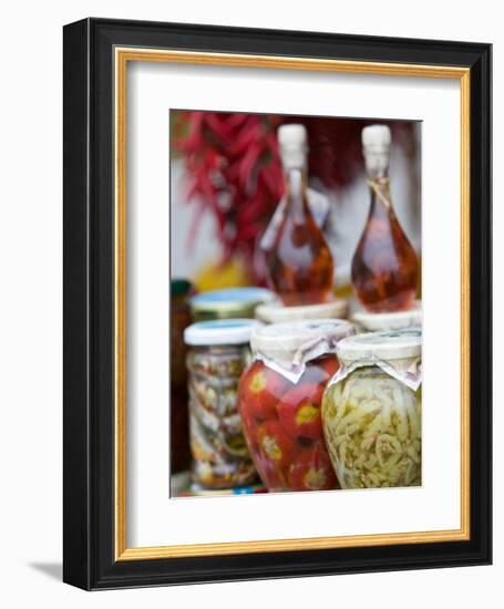 Marinated Vegetables, Positano, Amalfi Coast, Campania, Italy-Walter Bibikow-Framed Photographic Print