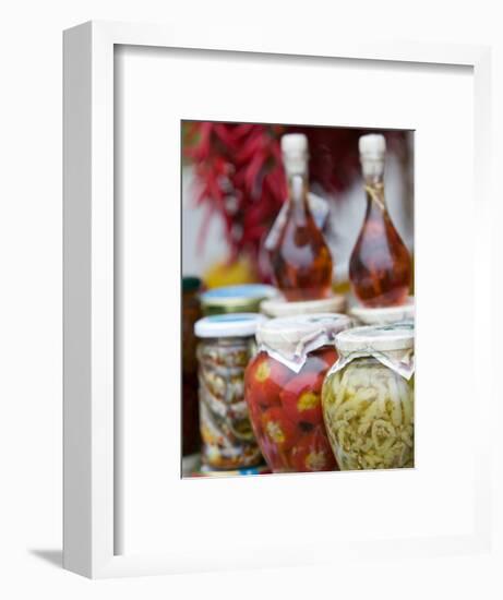 Marinated Vegetables, Positano, Amalfi Coast, Campania, Italy-Walter Bibikow-Framed Photographic Print