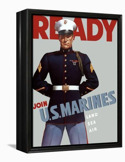 Marine Corps Recruiting Poster from World War II-Stocktrek Images-Framed Premier Image Canvas